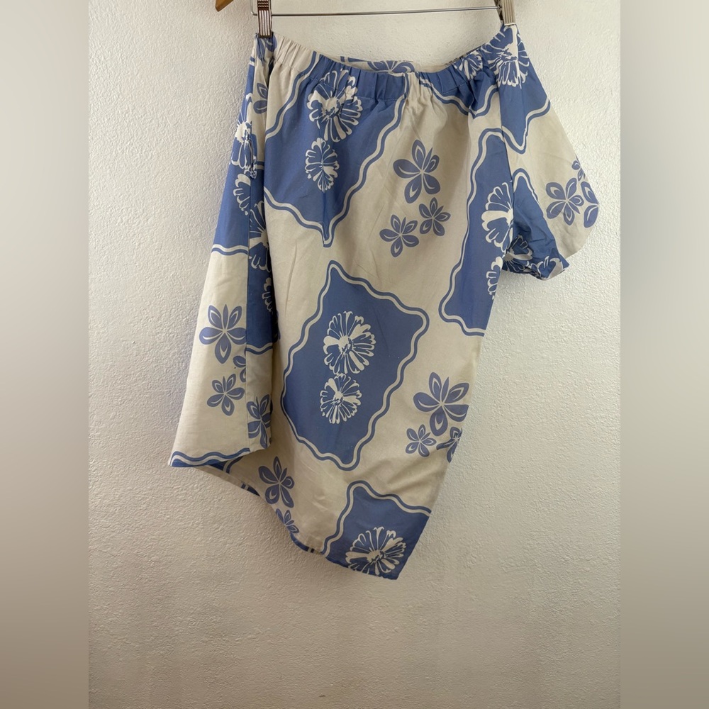 Petal + Pup Dylan One Shoulder floral print side pockets Mini Dress size M - Picture 2 of 9